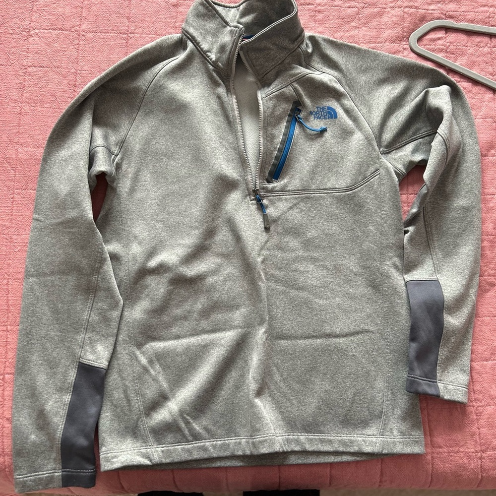 The North Face Gray and Blue Pullover